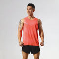 Men's solid colour quick-drying sports tank top for summer outdoor activities.