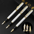 Immortal metal fountain pen with iridium nib in black colour, tip size 0.5 mm, for signature and office writing