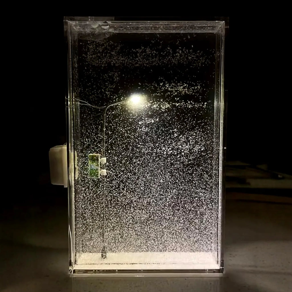 DIY snowy night light kit with snowflake design and LED lighting for Christmas decoration