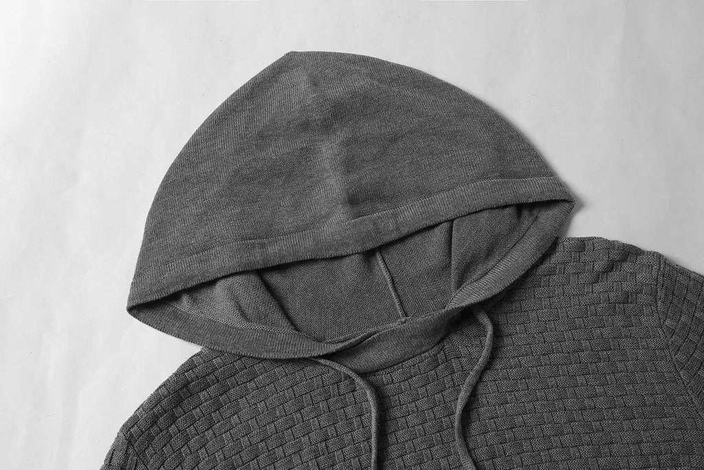 Men's cotton-polyester hoodie sweater in Asian sizing available in nine colours