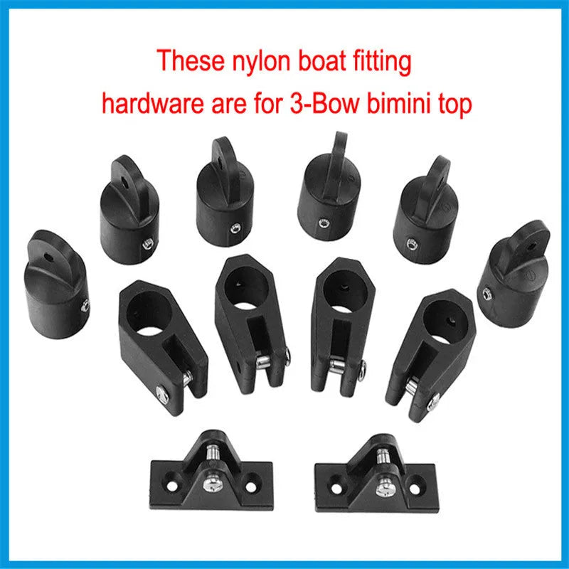 Nylon sliding cap and sliding sleeve combination bimini top hardware kit for 22mm and 25mm pipe
