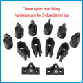 Nylon sliding cap and sliding sleeve combination bimini top hardware kit for 22mm and 25mm pipe