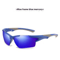 Men's unisex sports sunglasses with colourful film lenses for driving fishing and cycling