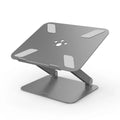 Aluminium alloy multi-angle notebook stand in space gray colour on a desk