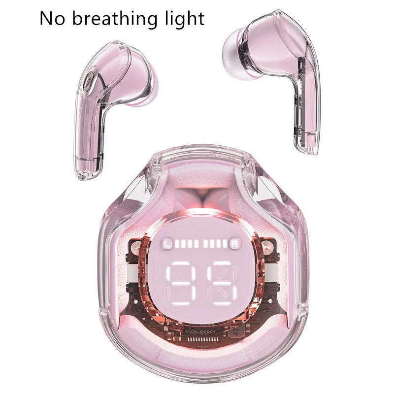 Transparent warehouse wireless Bluetooth in-ear headset in multiple colour options