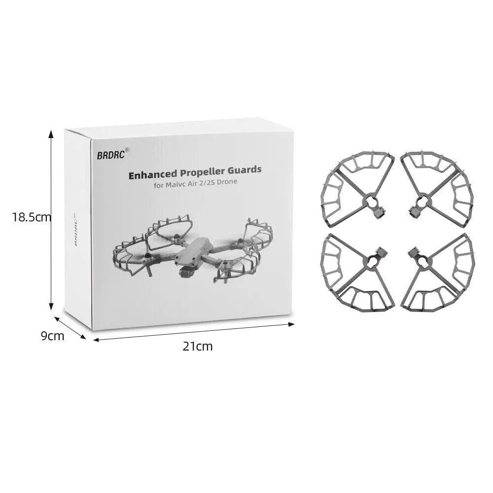 Grey ABS plastic propeller protection ring for DJI Air 2 and Air 2S drones.