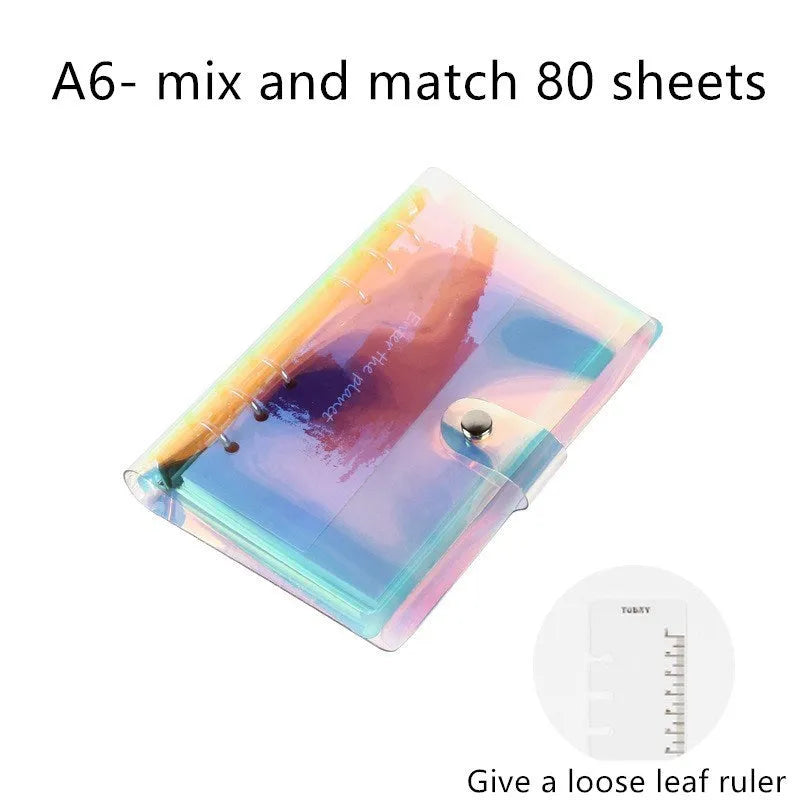 A5 A6 loose leaf notebook stationery with refillable binding and colour options