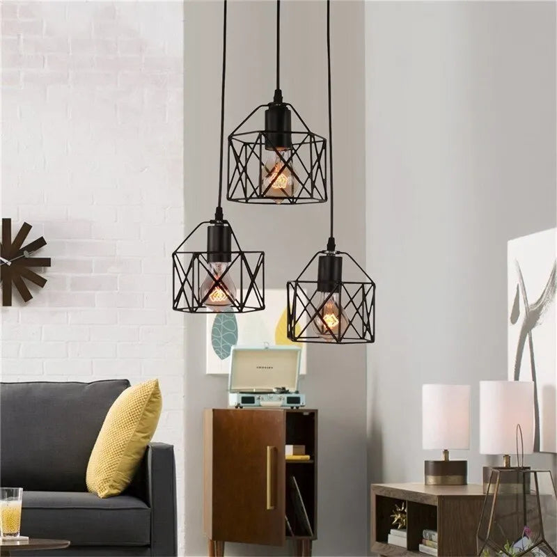 American style country decorative lights with iron shade measuring 150mm by 140mm