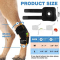 Black polyester dog leg guard for ACL rehabilitation and cat joint dislocation protection