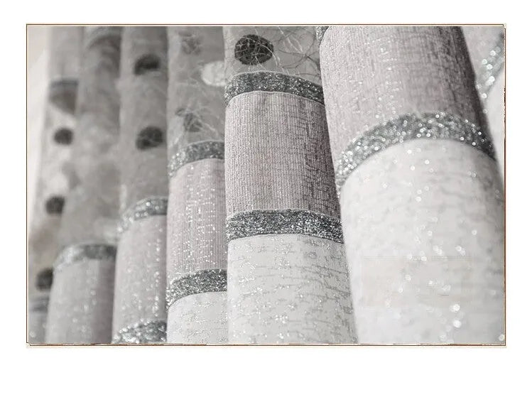 A single panel of simple blackout fabric curtain, showing hook, Korean hook, and ring hanging style options.