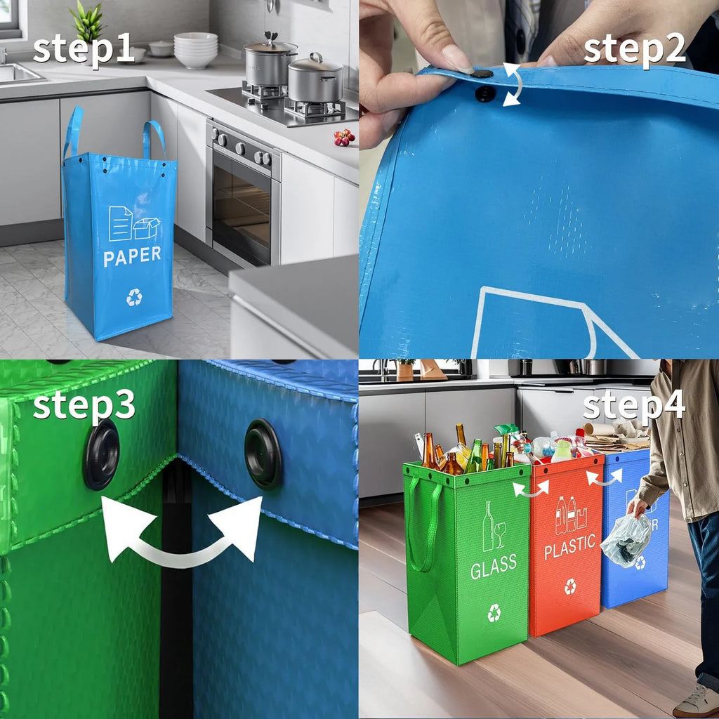 PP plastic garbage bag 40L capacity in multiple colours for home and office waste bin