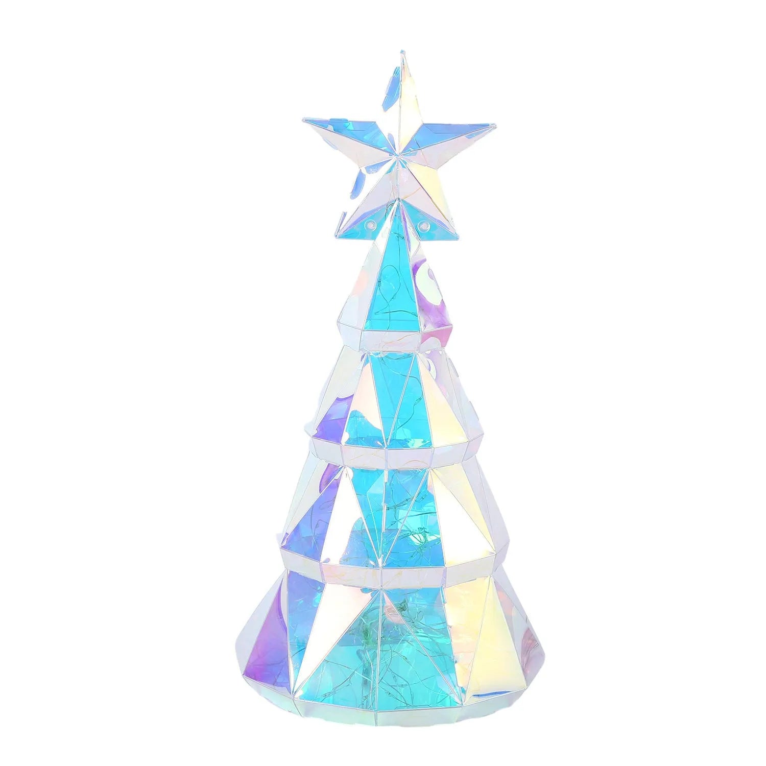Colourful cartoon Christmas tree light decoration measuring 14.5×4.8×20cm with LED illumination