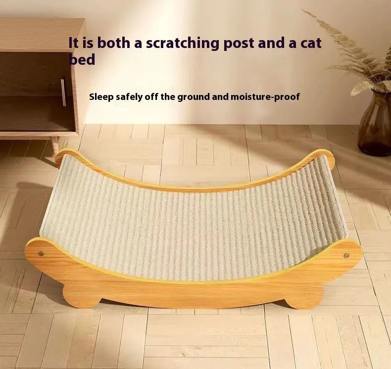 Sisal cat scratch board with natural blanket surface in small and large size options