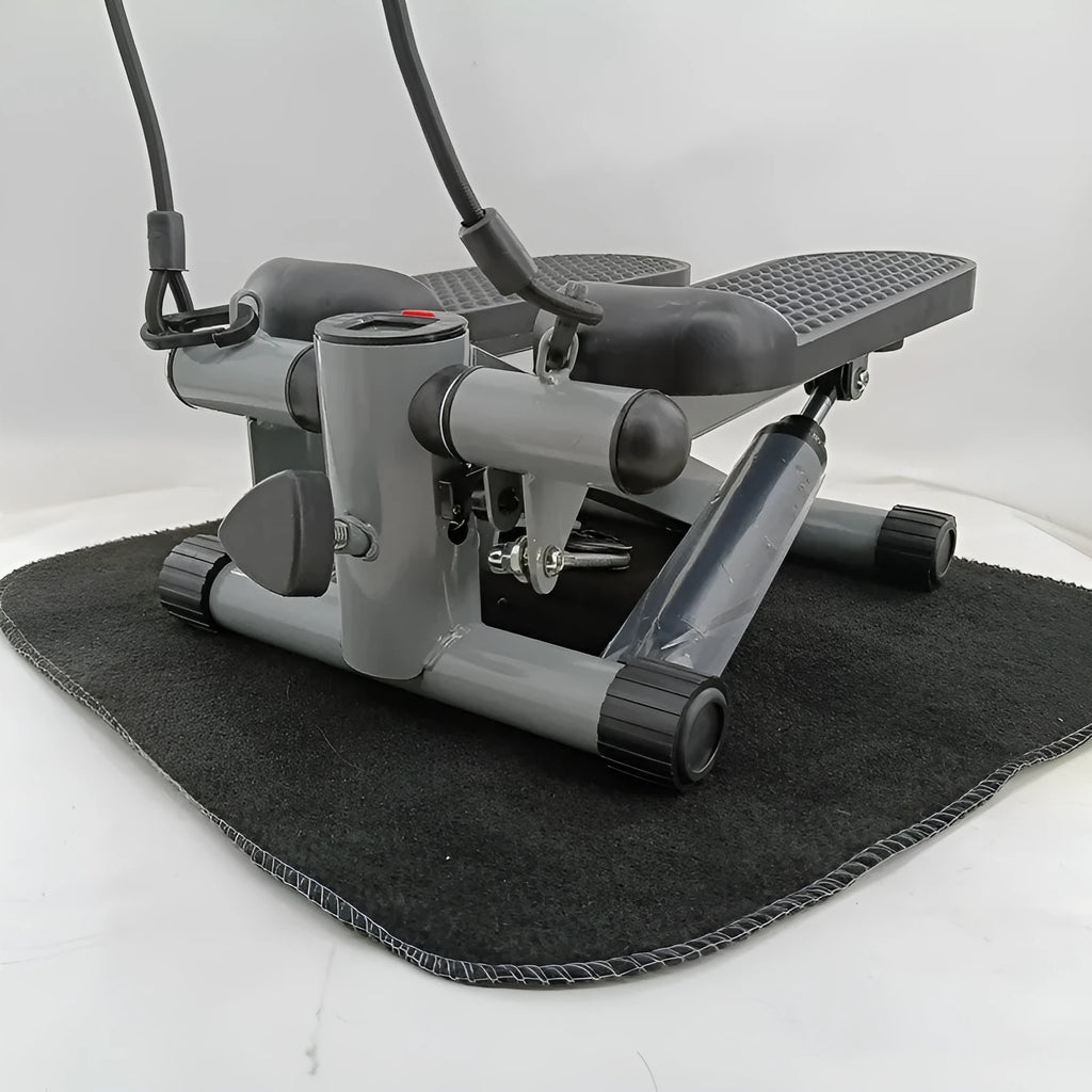 Silver grey hydraulic pedal fitness machine for home waist slimming exercises