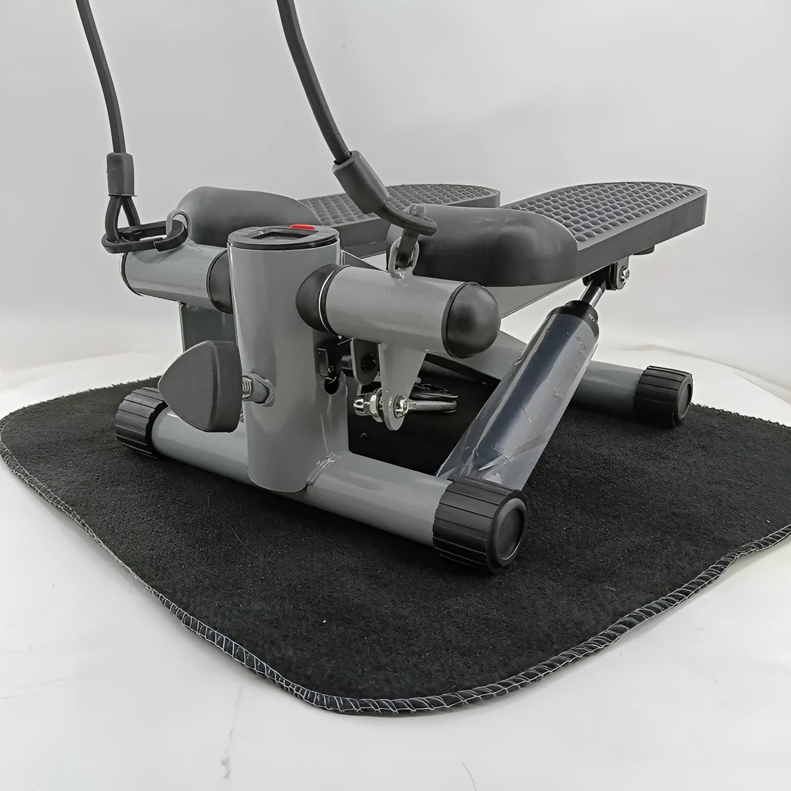 Silver grey hydraulic pedal fitness machine for home waist slimming exercises