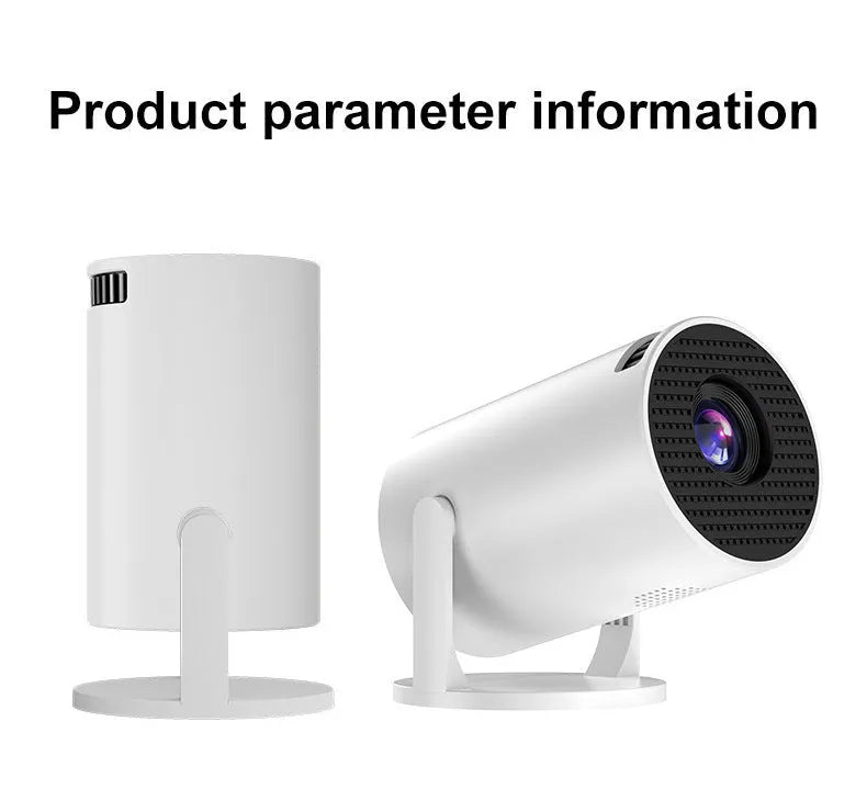 White mini wireless portable projector for home HD projection with same-screen technology