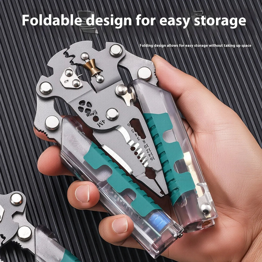 Thickened electric pointed wire stripper pliers with Luo ni steel cutting edge and rust prevention finish, 8.8 inch length