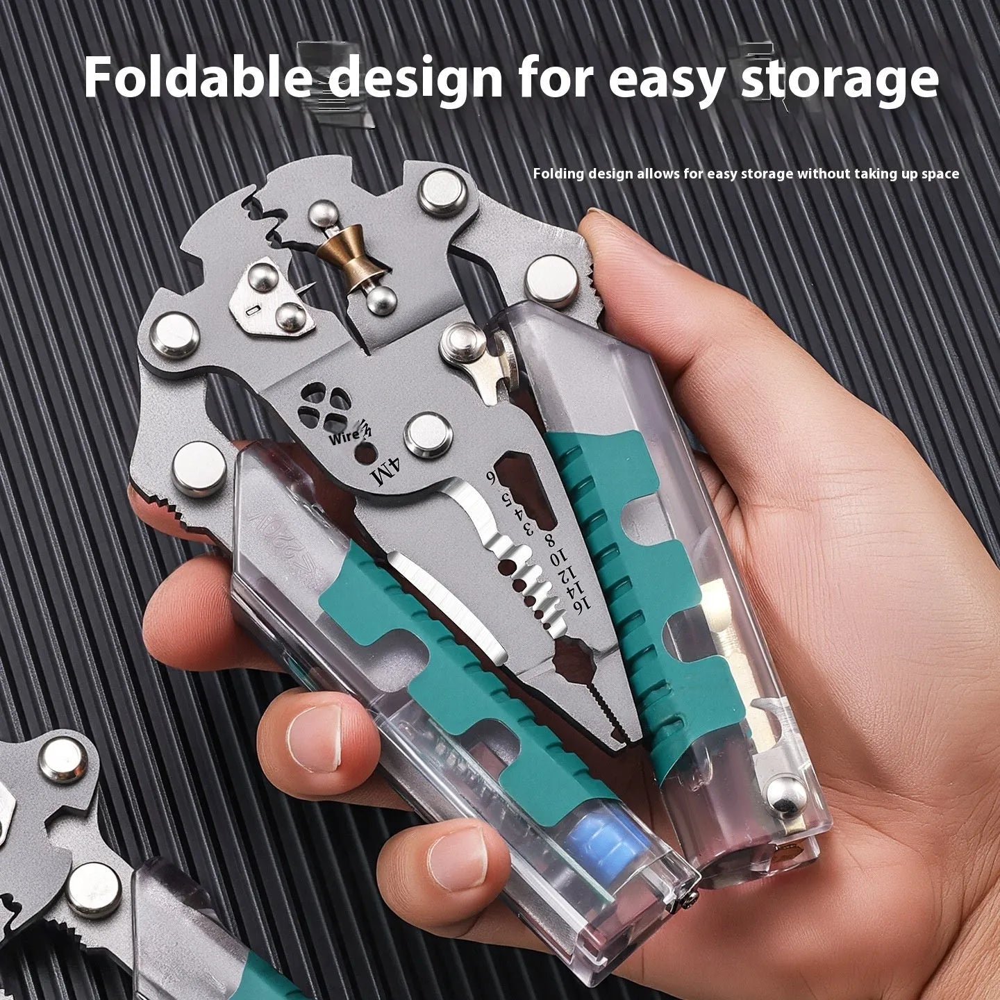 Thickened electric pointed wire stripper pliers with Luo ni steel cutting edge and rust prevention finish, 8.8 inch length