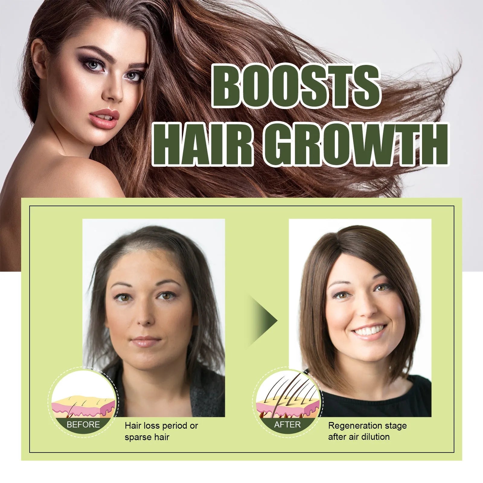 60ml bottle of anti-fall repair hair care essential oil for dry and manic hair.