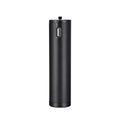 Black aluminium alloy portable power bank with 6800mAh capacity and carrying handle