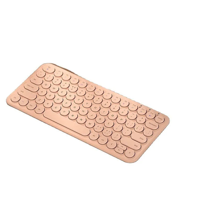 Ultra-thin wireless keyboard and mouse set with quiet keys in black, white or pink colour options