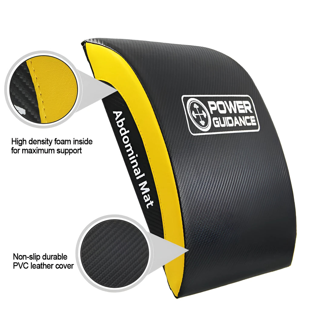 Portable sit-up training mat with high hardness foam and PVC leather cover in photo colour, 36x30.5x7.5cm