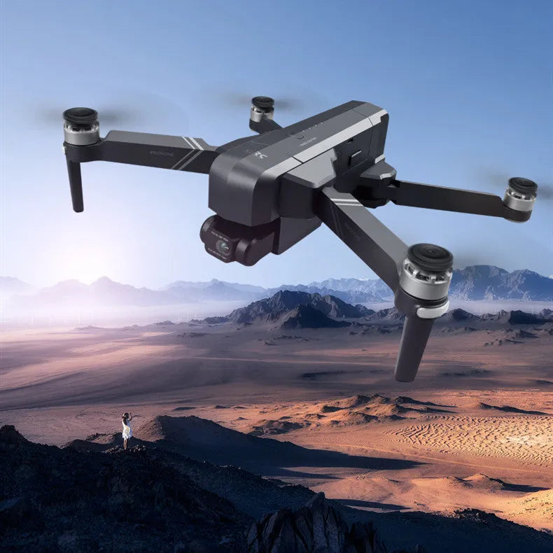 F11s PRO drone with 4K camera and two-axis gimbal in black, folded for storage
