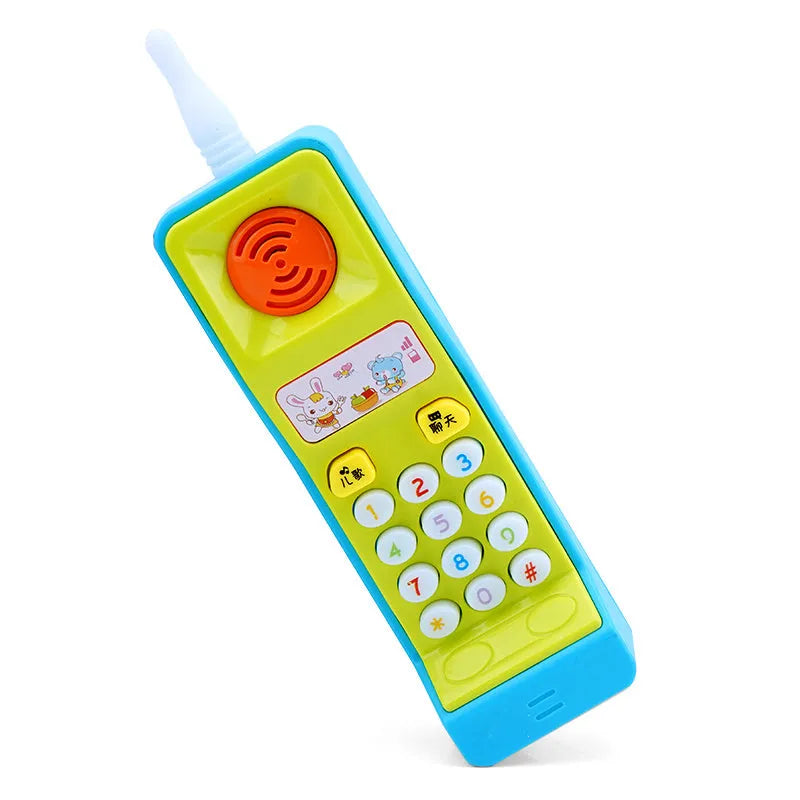 Children's educational toy with cartoon animal design featuring sound and light functions