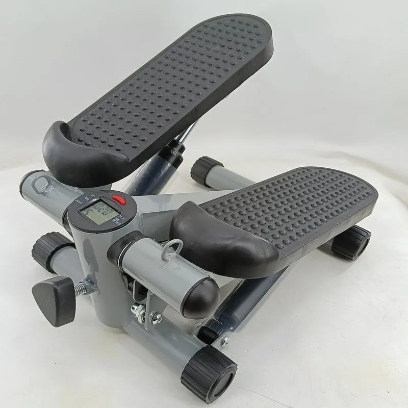Silver grey hydraulic pedal fitness machine for home waist slimming exercises