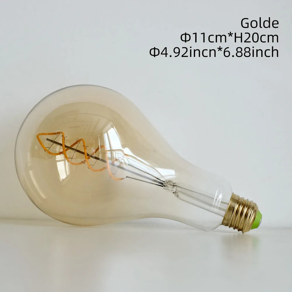 Double helix golden LED soft light strip measuring 110mm by 200mm.