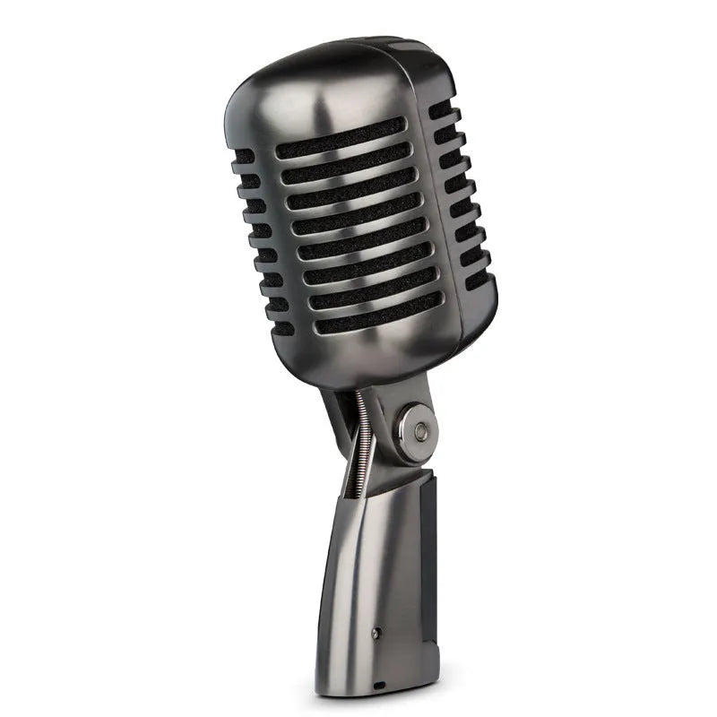 Retro style condenser microphone in FG2 colour with wireless capability for K song and recording.