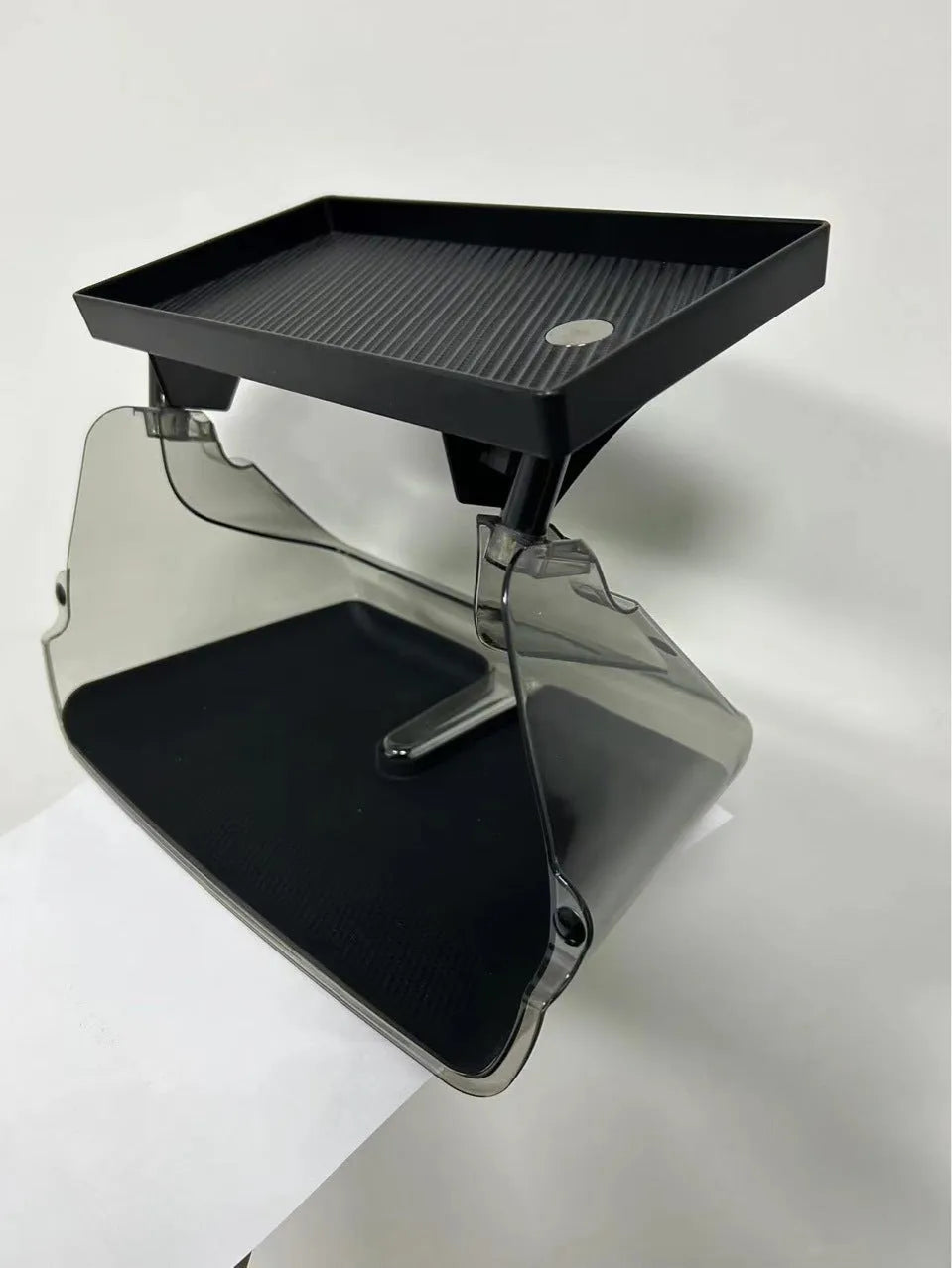 Black ABS storage tray for Tesla Model 3 and Y centre console under the touchscreen