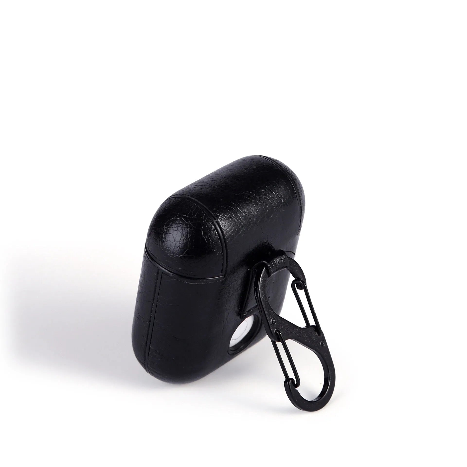 Leather protective pouch case for Apple Airpods in black, brown, light brown, and red colour options.