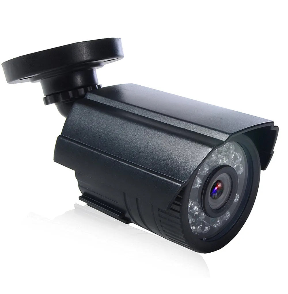 Black AHD HD waterproof security camera with infrared night vision for outdoor use