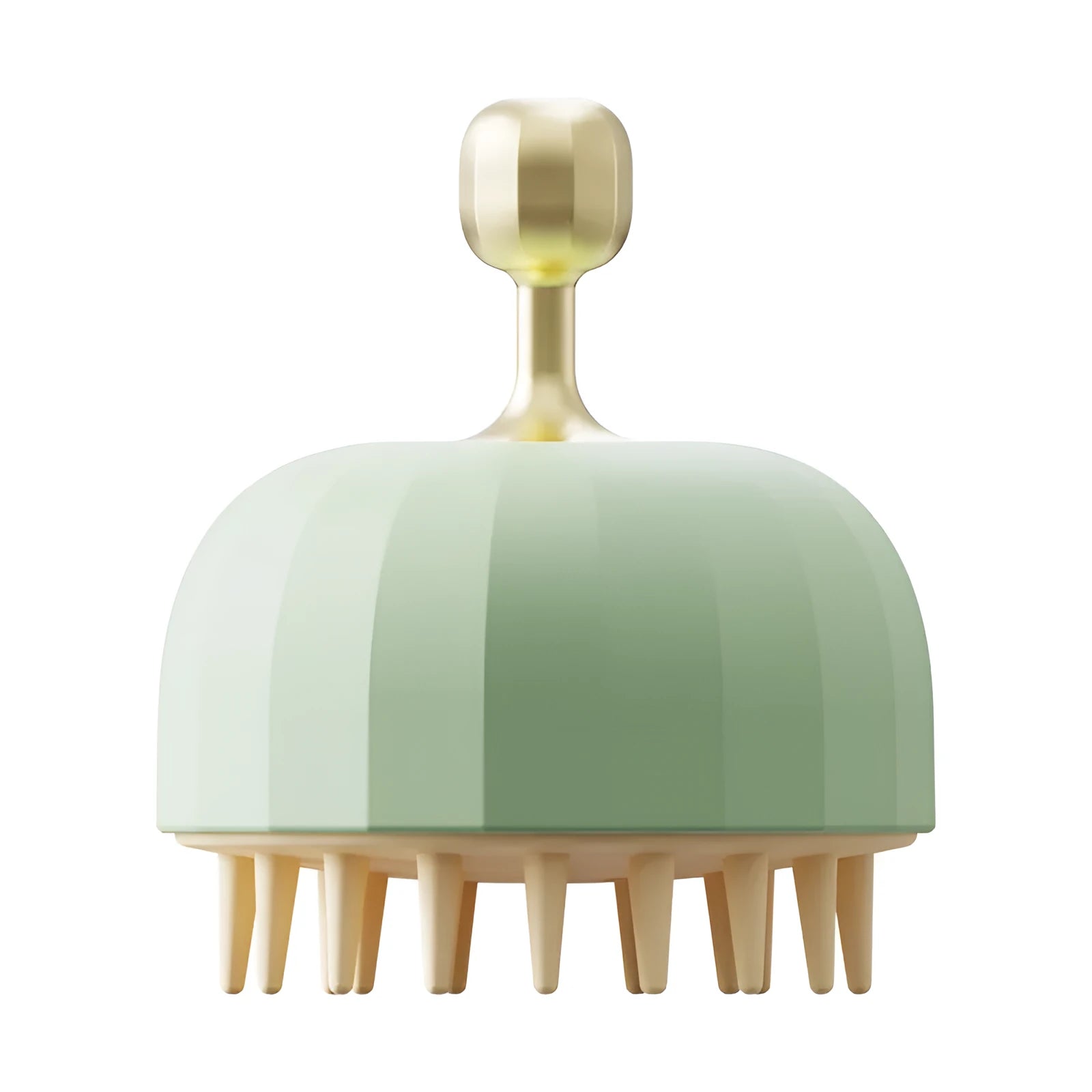 Green pet bath massage brush with drainage holes for dogs and cats during shampooing