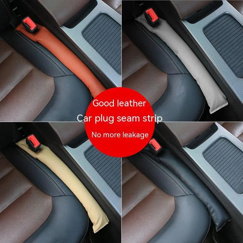 PU leather car seat gap filler strip in black, beige, brown and grey colours