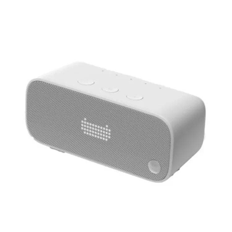 Elf Sugar Cube AI Smart Speaker in choice of colours on a wooden shelf