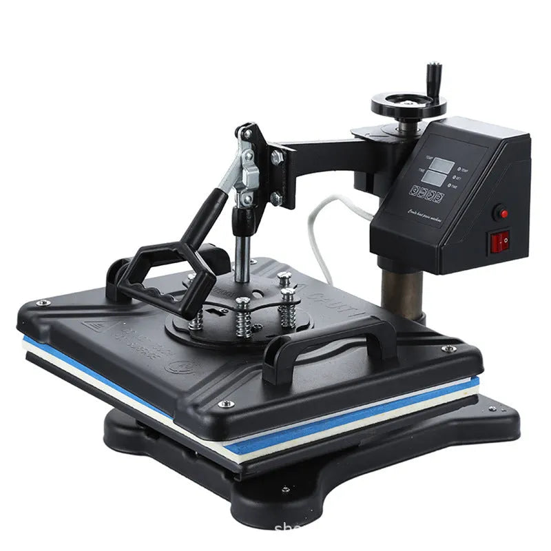 Black heat transfer printing machine with 70cm platform for T-shirt decoration