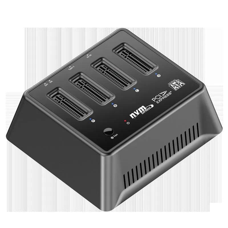 Aluminium alloy M2 SSD enclosure base in K30174P2 colour, showing its 90mm length.