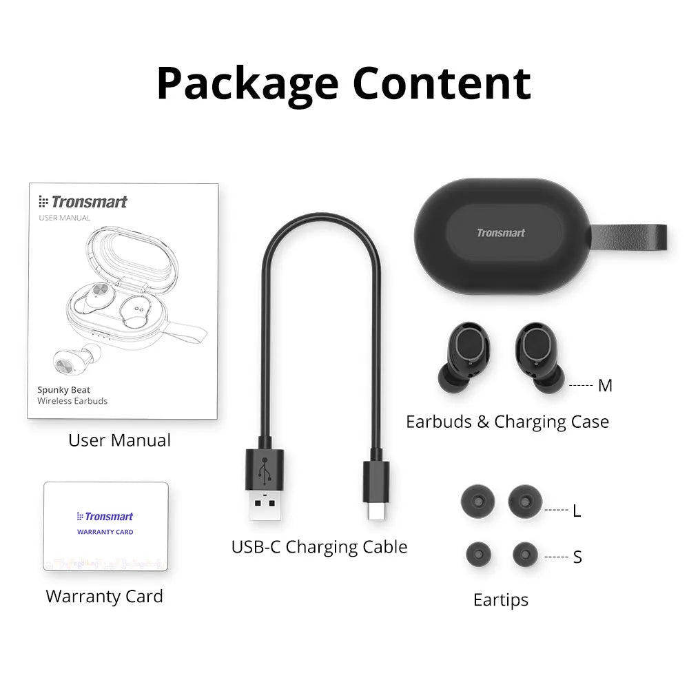 Tronsmart Spunky Beat wireless Bluetooth earphones with Qualcomm APTX chip and touch controls