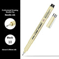 Waterproof needle drawing pen with plastic body and cartoon design measuring 133mm