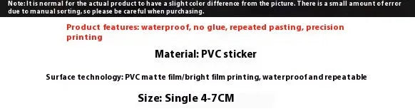 Cute candy small object decorative waterproof stickers in fresh colours for hand account decoration
