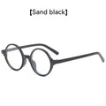 Retro round glasses with circular frame in four colour options on display
