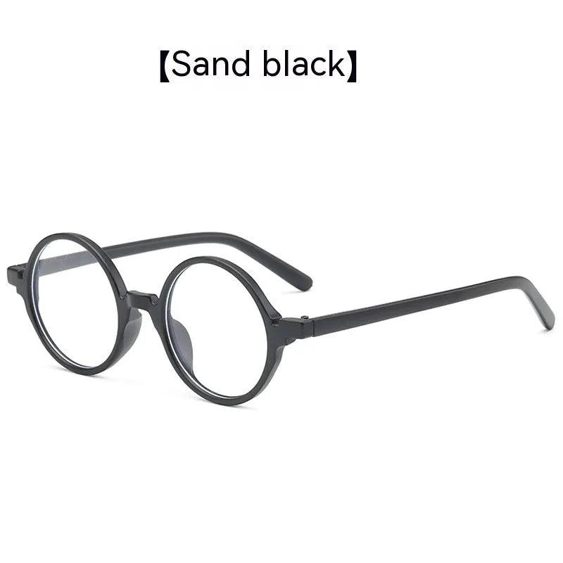 Retro round glasses with circular frame in four colour options on display