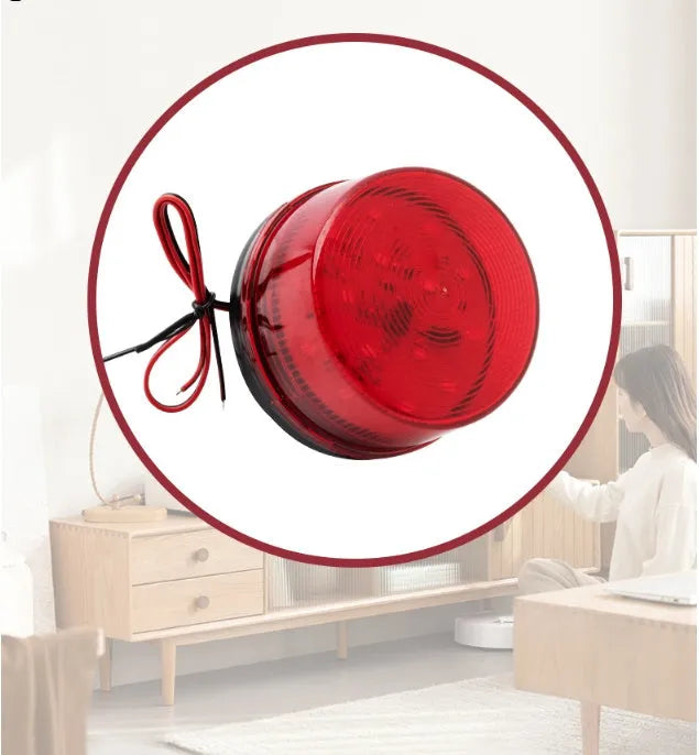 Small flash 24v warning alarm light in red yellow blue or green with 73mm diameter
