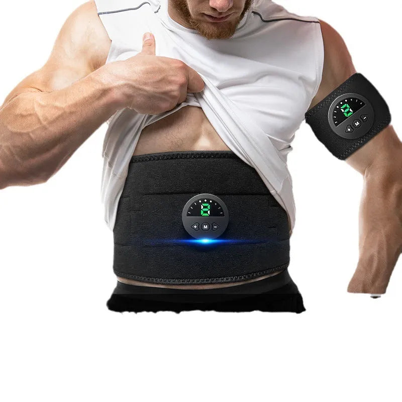 Display screen fitness belt for waist and abdomen fat reduction with 120cm adjustable length