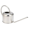 Stainless steel watering can with long spout, 2-litre capacity, shown in black, gold, and silver finishes.