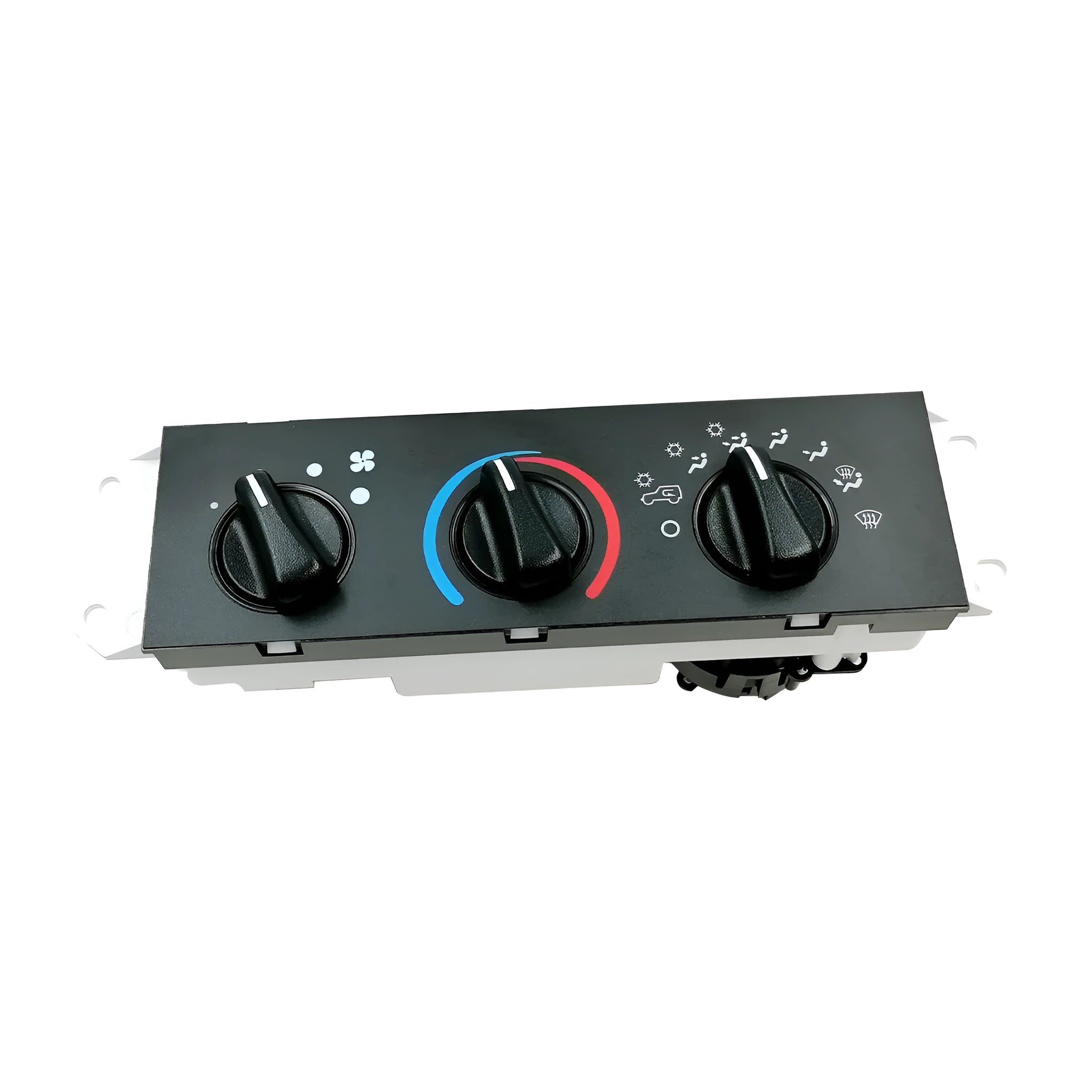 Black automotive air conditioning control panel for 2005-2006 Jeep Wrangler dashboard