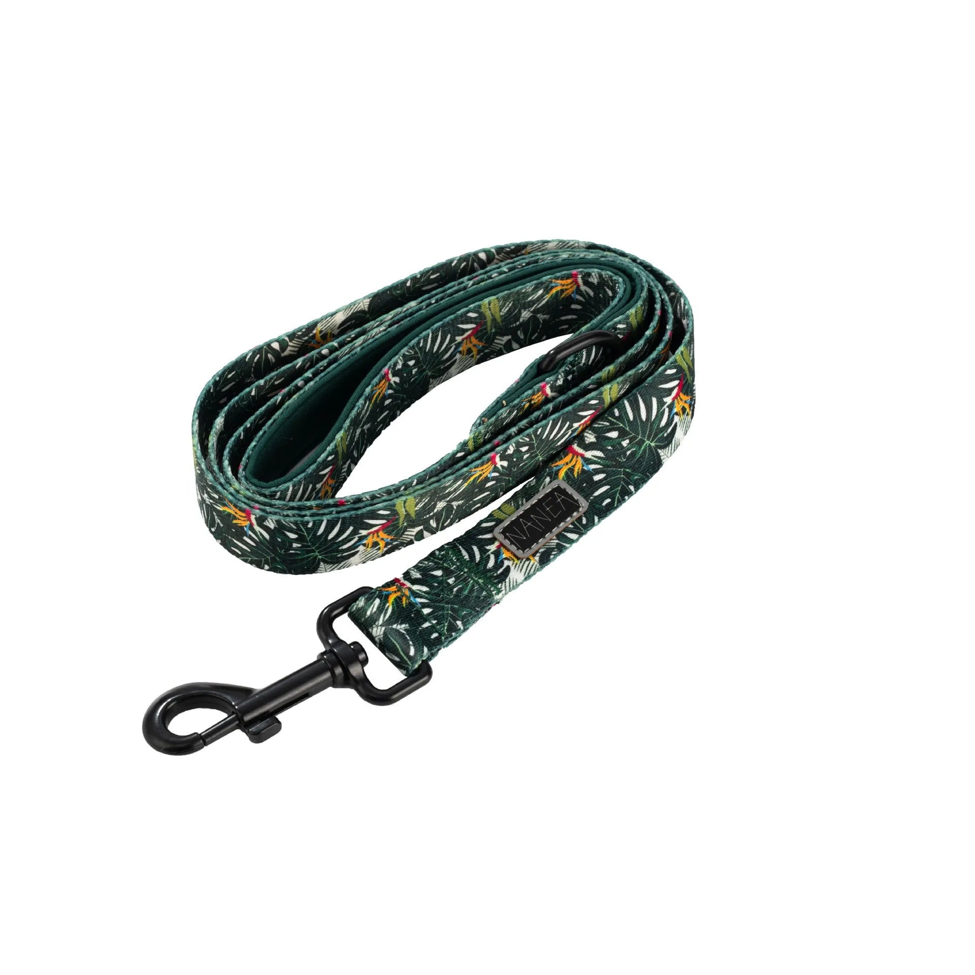 Adjustable cloth pet harness vest with haulage rope, collar, bow tie, triangular scarf, and waste bag in six-piece set