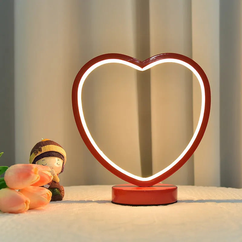 Creative red wedding lantern decorative table lamp with USB warm light and remote control dimming